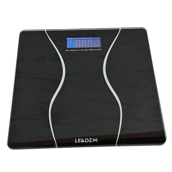 Black Digital Body Weight Bathroom Scale Tempered Glass Slim Waist LCD - Picture 6 of 10